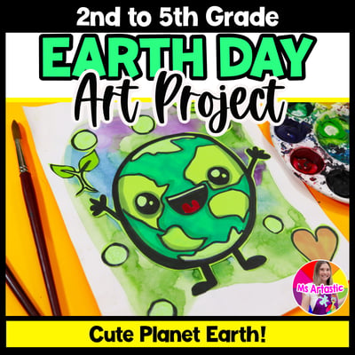 Earth Day Art Lesson Cute Planet Earth Drawing Elementary Earth Day Art Project