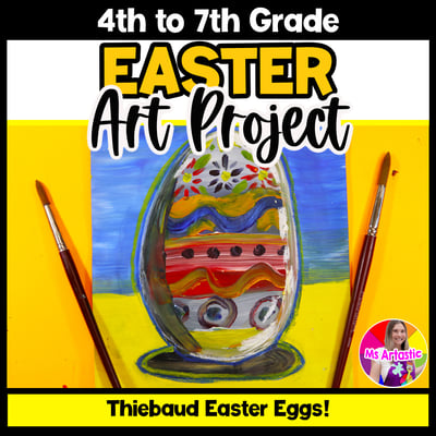 Easter Egg Art Lesson Wayne Thiebaud Inspired Easter Art Project Easter Painting