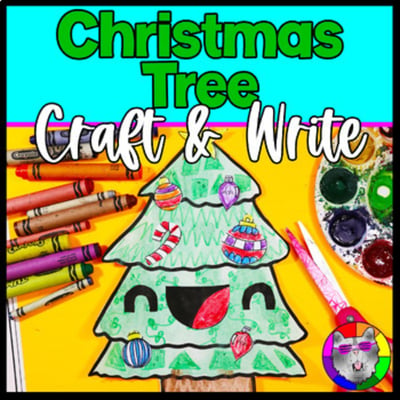 Christmas Tree Craft Writing Prompt Worksheets Sub Plans Art Lesson Winter Art