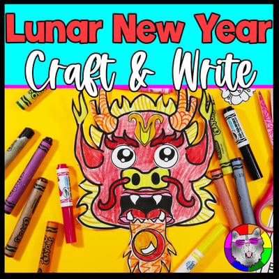 Lunar New Year Craft Chinese New Year Dragon Craft Writing Prompt Worksheets Art