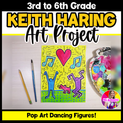 Keith Haring Art Lesson Pop Art Elementary Art Project Artwork Activity