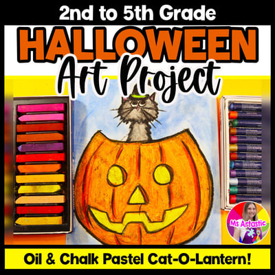 Halloween Art Lesson Jack O Lantern Art Project Halloween Cat Craft Art Activity