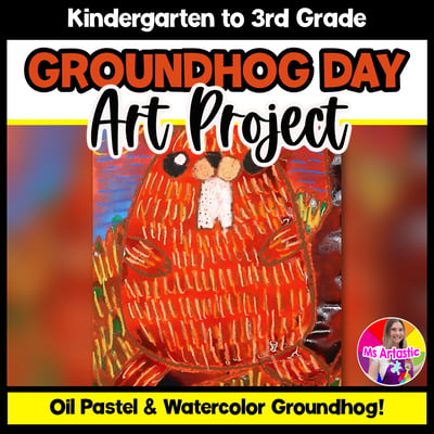 Groundhog Day Art Lesson Groundhog Day Line Art Project Winter Art Activity