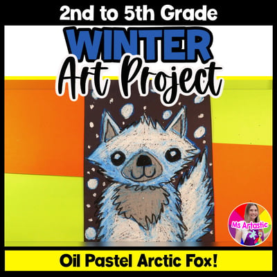 Winter Art Project Activity Arctic Fox Art Writing Prompts Reading Comprehension