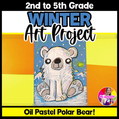 Winter Art Project Activity Polar Bear Art Writing Prompts Reading Comprehension