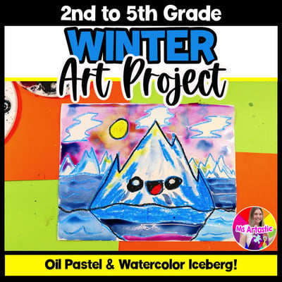 Winter Art Project Activity Iceberg Art Writing Prompts Reading Comprehension