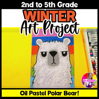 Winter Art Project Activity Polar Bear Art Writing Prompts Reading Comprehension