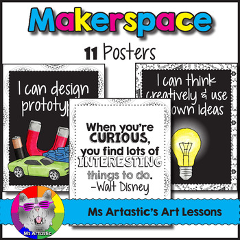 Makerspace 11 Classroom Posters STEAM Decor STEM Posters Makerspace Posters