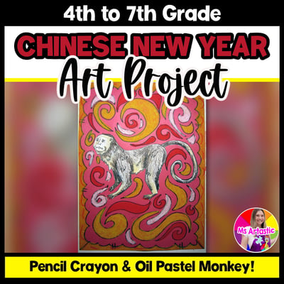 Chinese New Year Art Lesson, Year of the Monkey Art Project