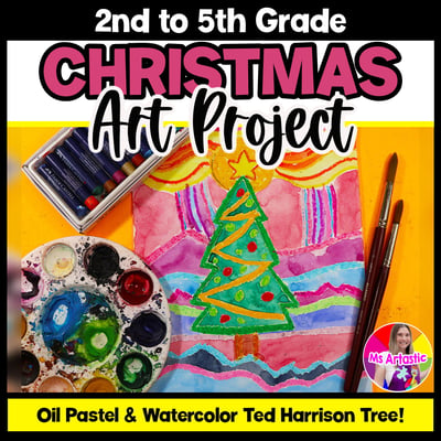 Ted Harrison Christmas Tree Art Project Christmas Art Lesson Winter Landscape