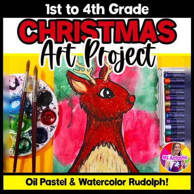 Christmas Art Project Reindeer Art Lesson Christmas Art Activity Reindeer Art
