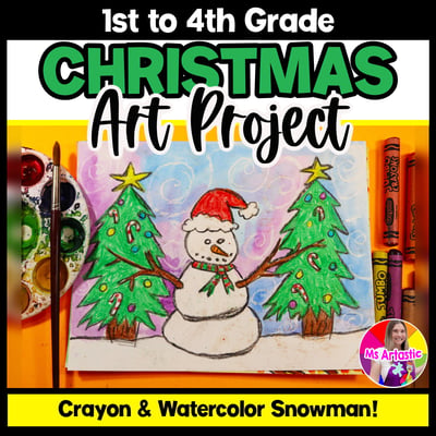 Christmas Art Project Snowman Art Lesson Christmas Art Activity December