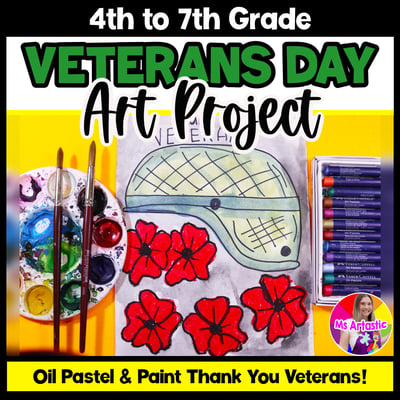 Veterans Day Art Lesson Thanking Veterans Art Project Veterans Day Activity
