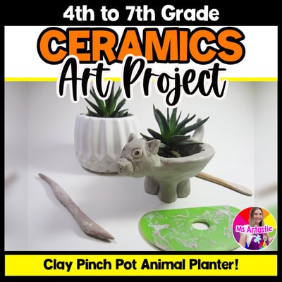 Ceramic Art Lesson Clay Animal Plant Pot Art Project Activity Ceramics Clay Art