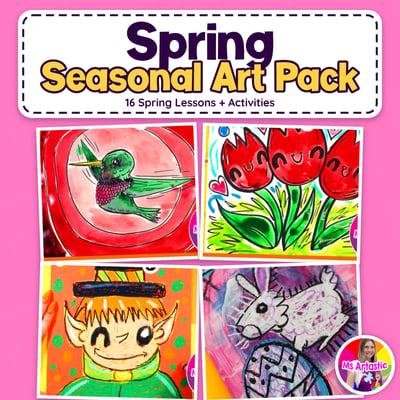Spring Seasonal Art Pack Bundle 16 Spring Art Lessons and Activities