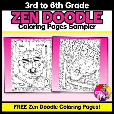 FREE Zen Doodle Coloring Pages, Coloring Sheets FREEBIE