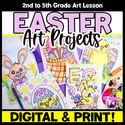 Easter Art Projects Digital and Print Easter Art Lessons Art Sub Plans Online