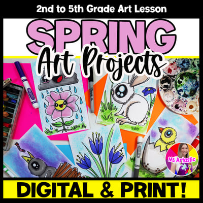 Spring Art Lessons Digital and Print Spring Art Activities Online Learning