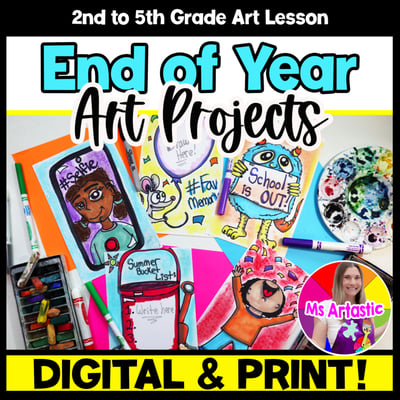 End of Year Art Projects Last Week Activities Digital and Print Art Activities