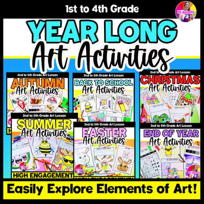 Year Long Art Activities Seasonal Art Lessons Elements of Art Seasons Activities