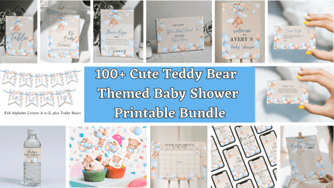 Teddy Bear Baby Shower Printable Bundle
