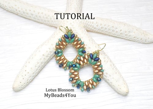 DIY Earring Beading Pattern Tutorial, Jewelry Making Supplies, Seed Beads