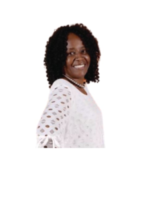 African female wearing white