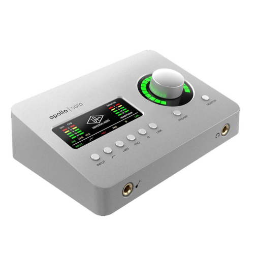 Universal Audio Apollo Solo – Interface audio compacte avec conversion de haute qualité pour l'enregistrement, le mixage et la production musicale.