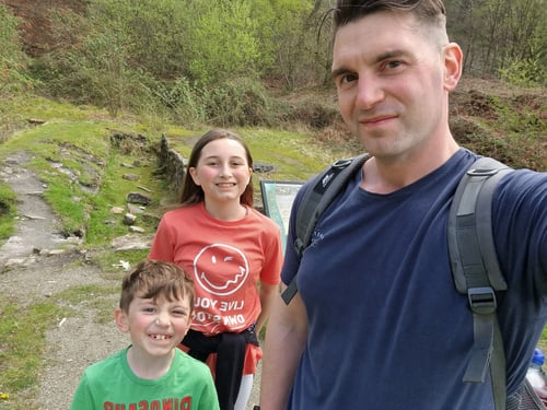 Me and my children exploring the outdoors