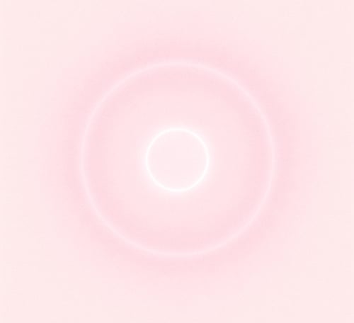 "Dreamy soft pink aesthetic background with glowing circular light effect — feminine, romantic, glassy design for glow-up and lifestyle products."