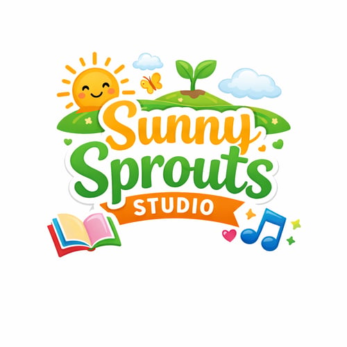 Sunny Sprouts Studio logo - preschool phonics books and decodable readers