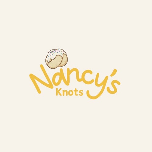 Nancy's Knots Logo, for Traditional Italian knot cookies or Anginetti cookies local to Los Angeles