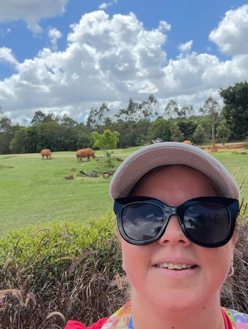 At Australia Zoo to see my favourite animals, rhinos and crocs