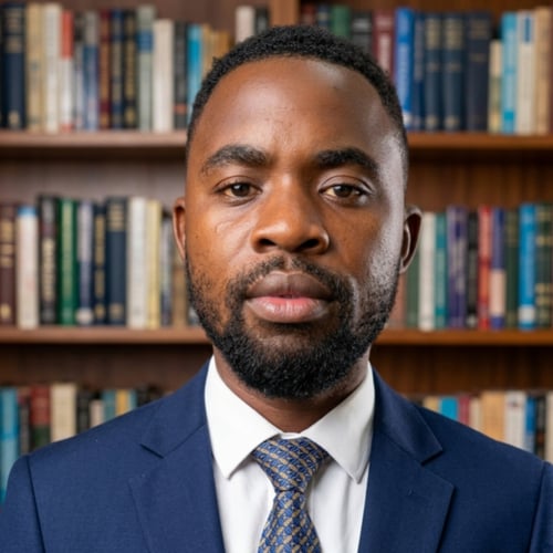 In the heart of the library, the author stands ready. This image captures the bridge between meticulous research and creative inspiration. With a clean, modern aesthetic and a traditional scholarly background, it is the face of a writer who values both the heritage of literature and the innovation of modern publishing