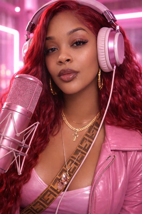 My business name is pretty girl talk so it’s a pretty girl talking on the mic