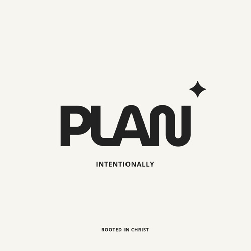 PLAN INTENTIONALLY ✧ faith-based digital planner brand logo