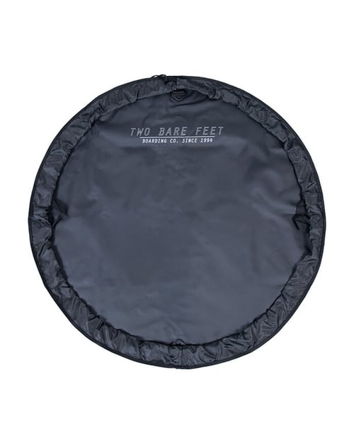 Black changing mat laid out flat
