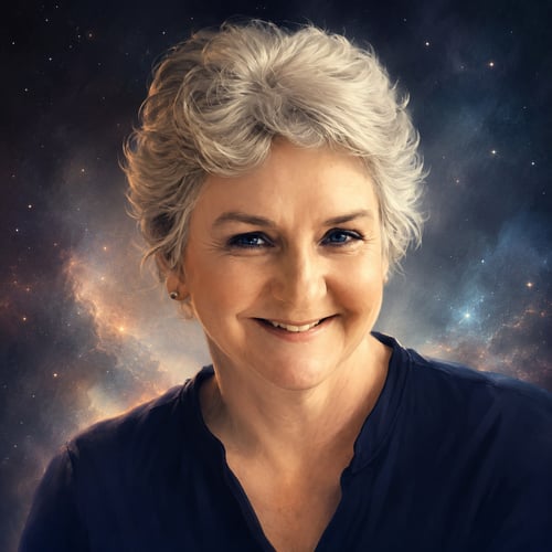 An AI portrait of author Greta van der Rol