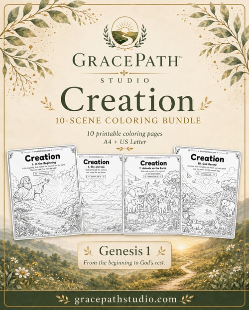Creation 10-scene coloring bundle cover