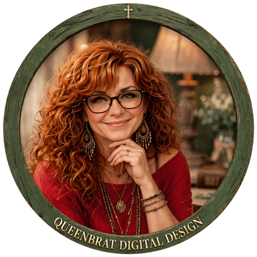 QueenBrat Digital Designs Logo Round
