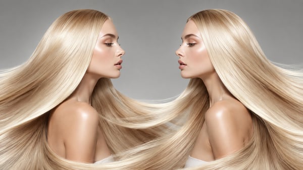 Twin Blonde Elegance Hair Portrait