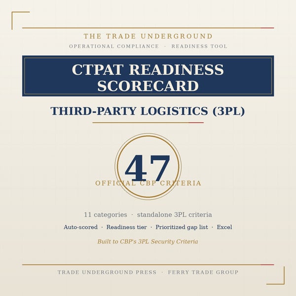 C-TPAT Readiness Scorecard — Third-Party Logistics Provider