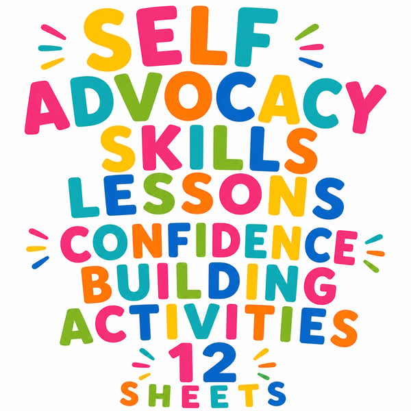 Self-Advocacy Skills Checklists | Confidence Building Progress Monitoring Forms