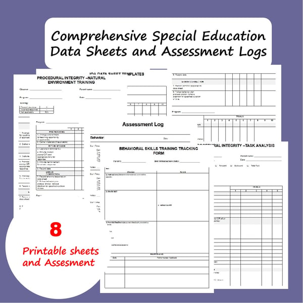 ABA Data Sheets: IOA, Procedural Integrity & BST Forms for BCBA/RBT