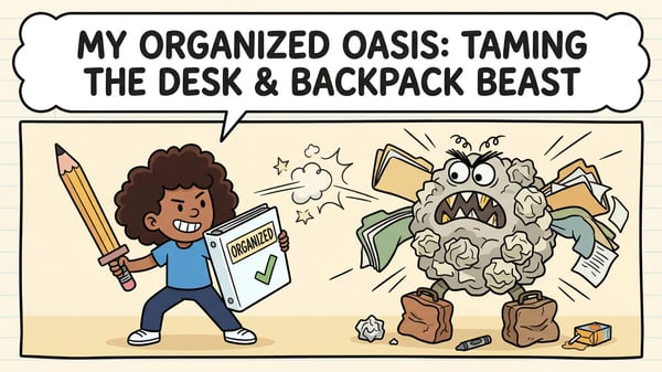 Desk and Backpack Organization Skills for Students Workbook