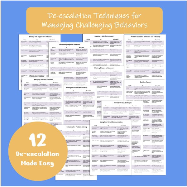 De-escalation Techniques for Managing Challenging Behaviors