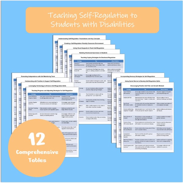Teaching Self-Regulation to Students with Disabilities