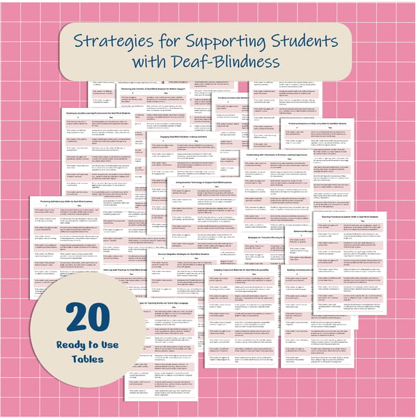 Strategies for Supporting Students with Deaf-Blindness