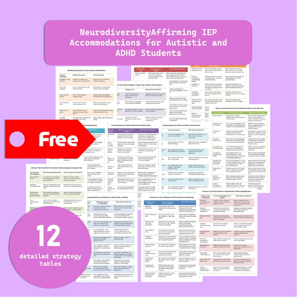 Neurodiversity-Affirming IEP Accommodations - Free Guide