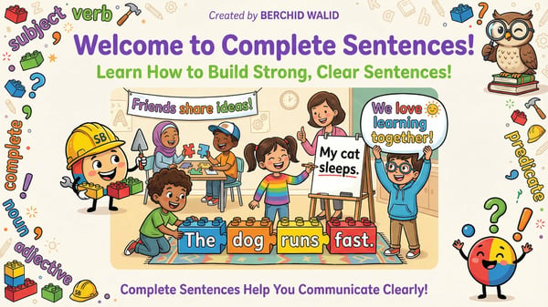 Complete Sentences for Kids: Sentence Building